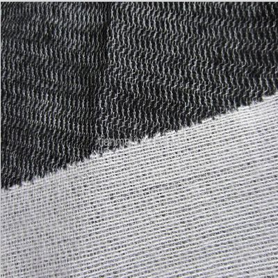 熱溶性粘着粘着 灰色の円形トリコット編み物で作業を完了します